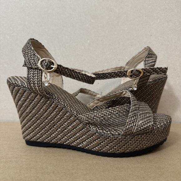 SHEIN Wedge Sandals Women's High Heel Platform Summer Casual SlipOn Style SZ 6.5 - Picture 2 of 5